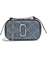 Marc Jacobs - The Snapshot Quilted Denim Cross-Body Bag - Lyst