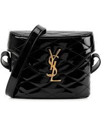 Saint Laurent - June Quilted Patent Leather Cross-body Bag - Lyst