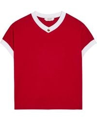 Versace - Vintage Cropped Stretch-Cotton T-Shirt - Lyst