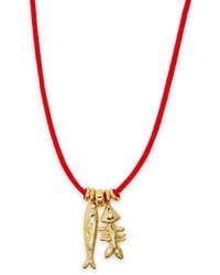 Eliou - Sardine And Fishbone Cord Necklace - Lyst