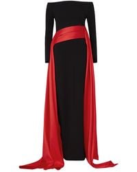 Solace London - Irma Off-The-Shoulder Draped Gown - Lyst