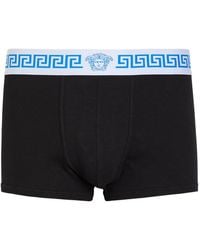 Versace - Low-Rise Stretch-Cotton Trunks - Lyst