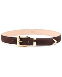 KHAITE - Benny Suede Belt - Lyst