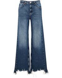 Free People Straight Up Blue Wide-leg Jeans