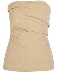 TOVE - Izel Strapless Linen Top - Lyst