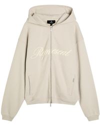 Represent - Script Logo Zip Hooded Cotton Sweatshirt - Lyst
