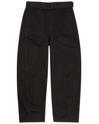 Lemaire - Twisted Belted Denim Trousers - Lyst