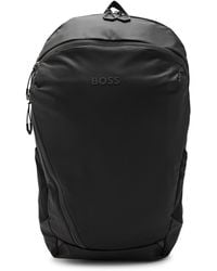BOSS - Stenson Logo Coated Faux Leather Backpack - Lyst