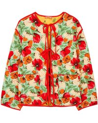 Kitri - Theodora Floral-print Reversible Jacket - Lyst