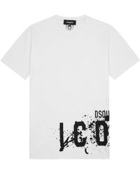 DSquared² - Icon Splash Logo Cotton T-shirt - Lyst