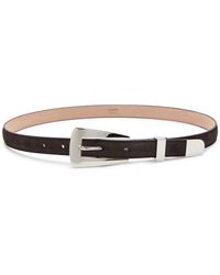 KHAITE - Lucca Suede Belt - Lyst