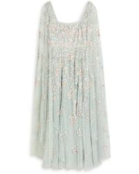 Needle & Thread - Versailles Ditsy Floral-Embroidered Tulle Gown - Lyst