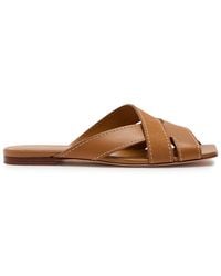 Tod's - Square-Toe Suede And Leather Sandals - Lyst