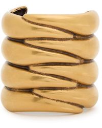 KHAITE - Cyclone Antique Sculpted 18Kt-Plated Cuff - Lyst
