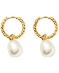 Missoma - Pearl 18Ct Plated Vermeil Drop Earrings - Lyst
