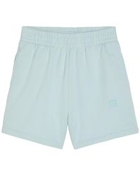 Anine Bing - Kam Logo-Embroidered Cotton Shorts - Lyst