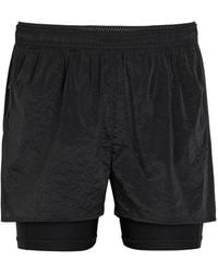 Literary Sport - Myles Crinkled Stretch-Nylon Run Shorts - Lyst