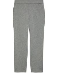 Moncler - Tapered-Leg Cotton-Blend Sweatpants - Lyst