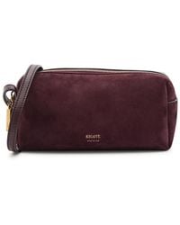 KHAITE - Kye Mini Suede And Leather Cross-Body Bag - Lyst