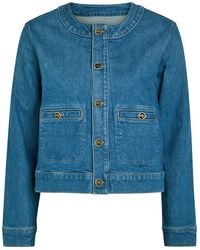 Mother - The Stashed Picky Stretch-Denim Jacket - Lyst