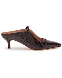 Malone Souliers - Maureen 45 Crocodile-Effect Leather Mules - Lyst