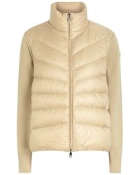 Moncler - Quilted Shell And Wool-Knit Cardigan - Lyst