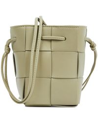 Bottega Veneta - Cassette Intrecciato Mini Leather Cross-body Bag - Lyst