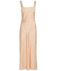 RIXO London - Rosamarie Floral-Print Satin Midi Dress - Lyst