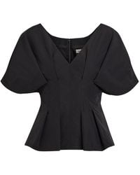 Jonathan Simkhai - Rozen Pleated Cotton-Blend Top - Lyst