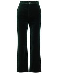 Saint Laurent - Straight-Leg Velvet Trousers - Lyst