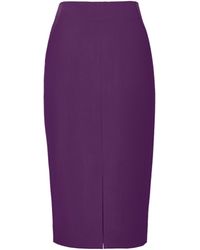 Winser London Midi Miracle Pencil Skirt - Purple