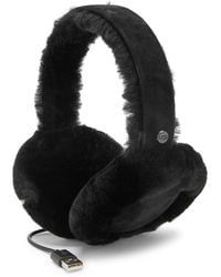 UGG - Shearling Trimmed Suede Bluetooth Earmuffs Hats - Lyst