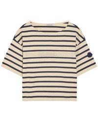 Moncler - Striped Cotton T-Shirt - Lyst