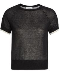 Vince - Double-Layered Fine-Knit Cotton-Blend T-Shirt - Lyst