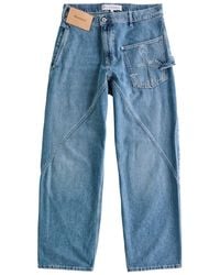 JW Anderson - Twisted Wide-Leg Jeans - Lyst