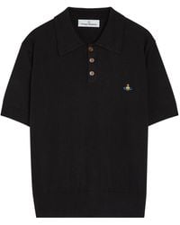 Vivienne Westwood - Logo-Embroidered Wool And Cashmere-Blend Polo Shirt - Lyst