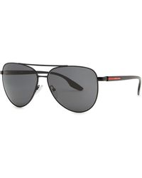 Prada Linea Rossa - Aviator-style Sunglasses - Lyst