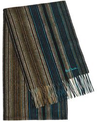 Paul Smith - Trent Striped Logo-Embroidered Wool Scarf - Lyst