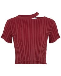 Ph5 - Allison Ribbed Stretch-Knit Top - Lyst