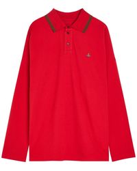 Vivienne Westwood - Oversized Piqué Cotton Polo Shirt - Lyst