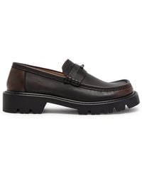 Loewe - Sierra Leather Platform Loafers - Lyst