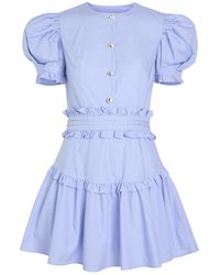Sister Jane - Skye Ruffled Poplin Mini Dress - Lyst