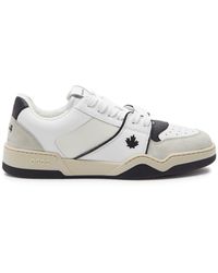 DSquared² - Spiker Panelled Leather Sneakers - Lyst