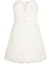 Rebecca Vallance - Willow Strapless Mesh And Crepe Mini Dress - Lyst