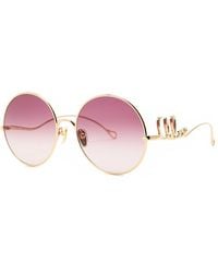 Chloé - Logo Round-Frame Sunglasses - Lyst