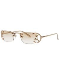Prada - Narrow Rimless Sunglasses - Lyst