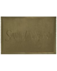Saint Laurent - Logo-Jacquard Wool Scarf - Lyst