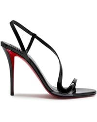Christian Louboutin - Rosa Z 100 Asymmetric Patent Leather Sandals - Lyst