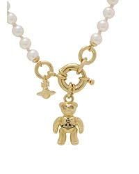 Vivienne Westwood - Ruby Teddy Faux Pearl Necklace - Lyst