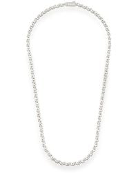CERNUCCI - Mixed Square Stone Tennis Chain Necklace - Lyst